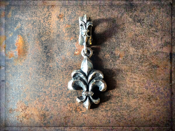 Elfcraft Anhänger Lilie Gehämmert Faceted 925 Sterling Silber Massiv Unisex