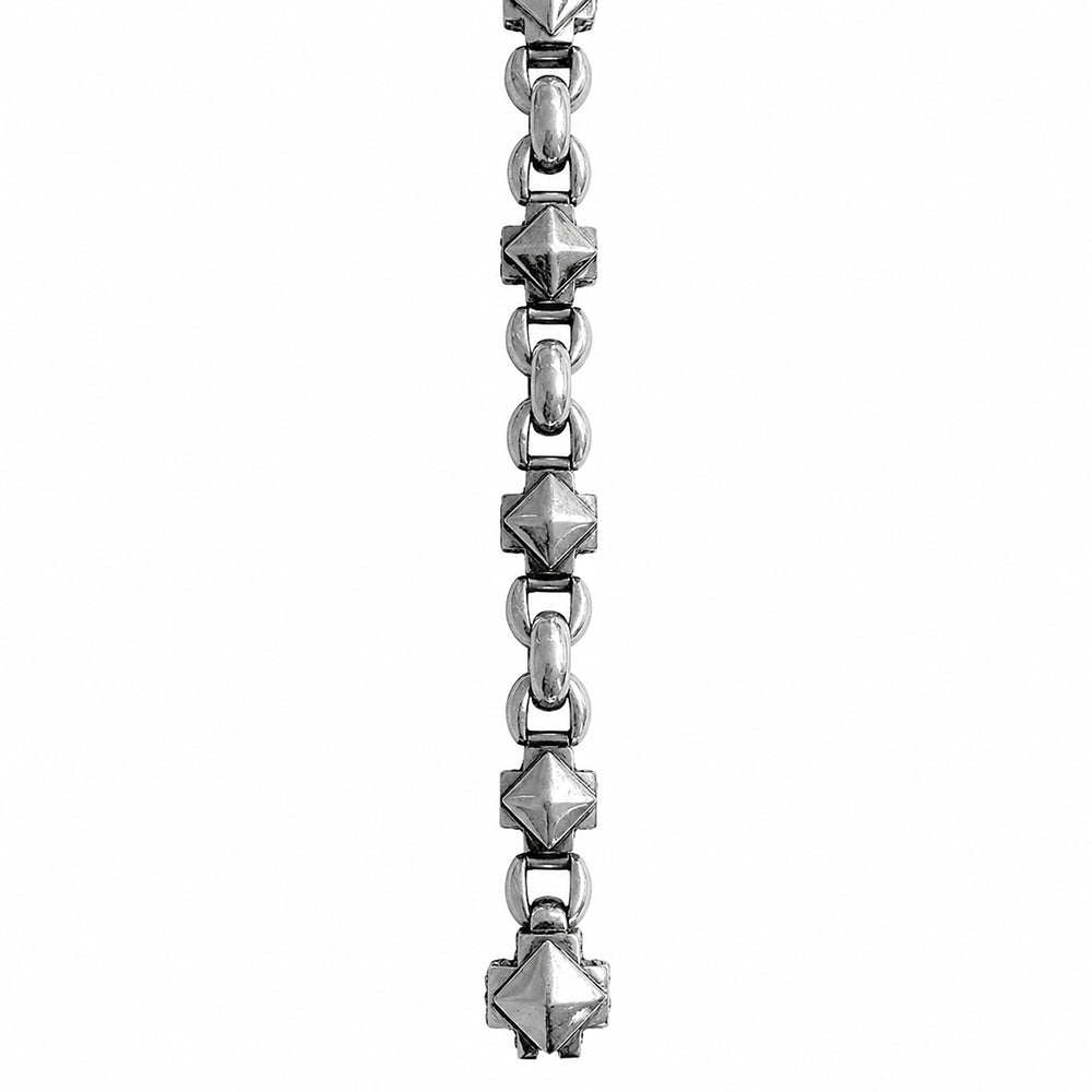 Elfcraft Armband Oktagon Kreuze Pyramiden Design Erbsmuster 925 Sterling Silber Massiv Unisex Detail
