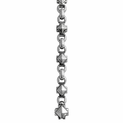 Elfcraft Armband Oktagon Kreuze Pyramiden Design Erbsmuster 925 Sterling Silber Massiv Unisex Detail