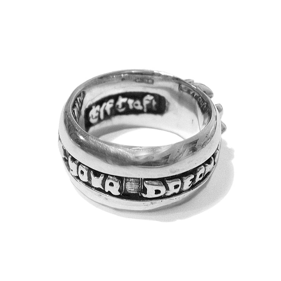 Elfcraft Bandring Lilie Believe In Your Dreams 925 Sterling Silber Massiv Unisex Detail