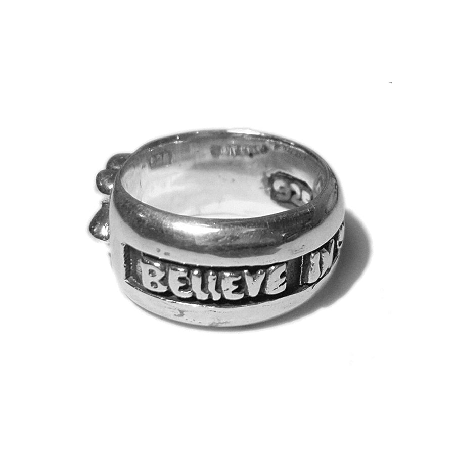 Elfcraft Bandring Lilie Believe In Your Dreams 925 Sterling Silber Massiv Unisex Seitlich
