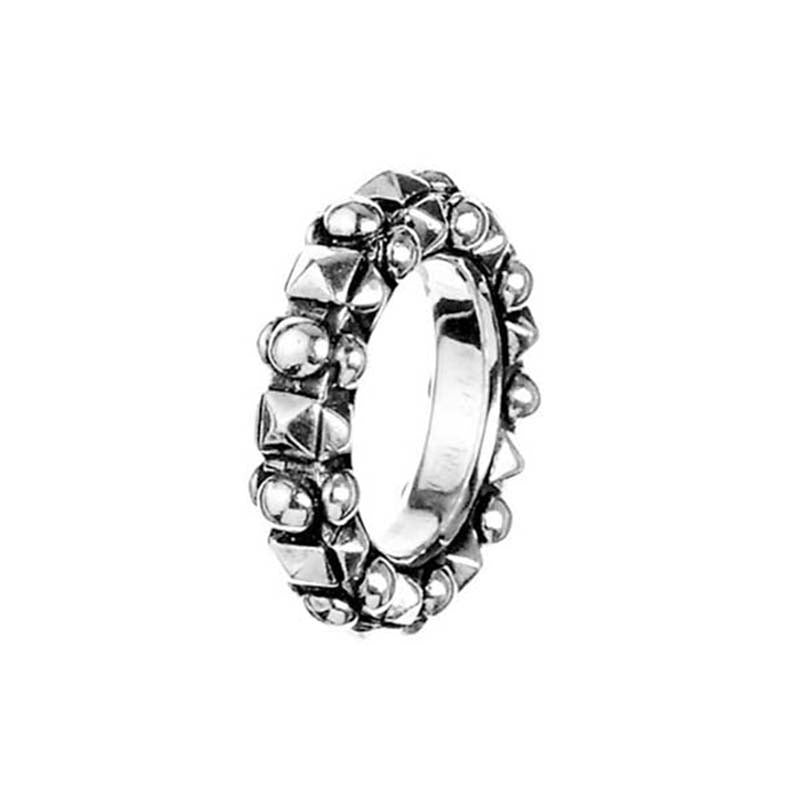 Elfcraft Bandring Pyramides Balls Motive 925 Silber Massiv Unisex