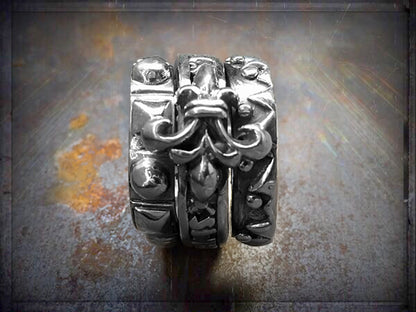 Elfcraft Bandring Dreireihig 925 Sterling Silber Lilie Believe In Your Dreams Unisex