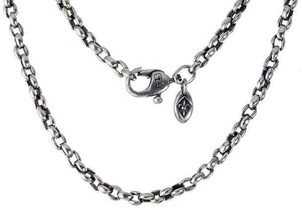 Elfcraft Erbskette Massiv Lilien-Karabiner 925 Sterling Silber Unisex