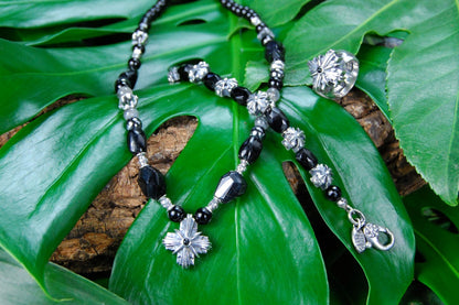 Elfcraft Steinkette Kreuz Morning-Star-Motiv Onyx Labradorit Sterling Silber Massiv 60 cm Lang Unisex