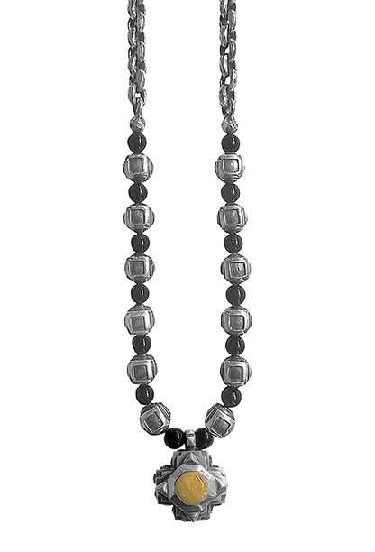 Elfcraft Kette Opal Oktagon-Kreuz 925 Sterling Silber Erbs Chain 60 cm Lang