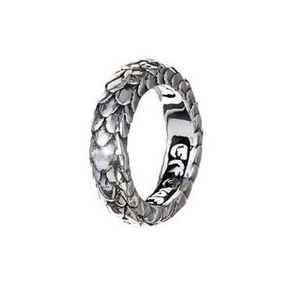 Elfcraft Ring Drachenschuppen-Optik 925 Sterling Silber Massiv