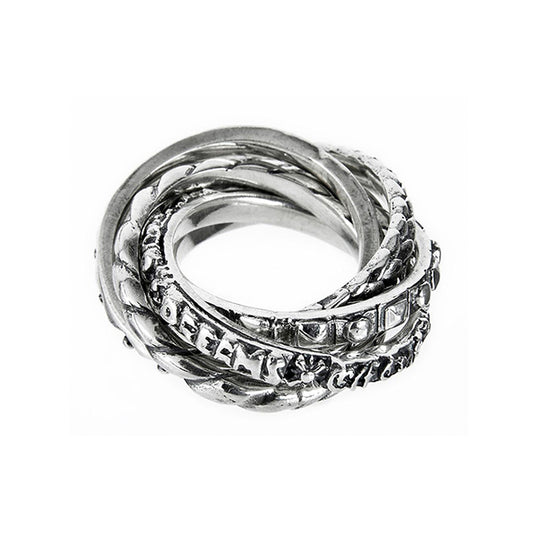 Elfcraft Ring Sechsreihig Dragon Scales Believe In Your Dreams 925 Sterling Silber Massiv