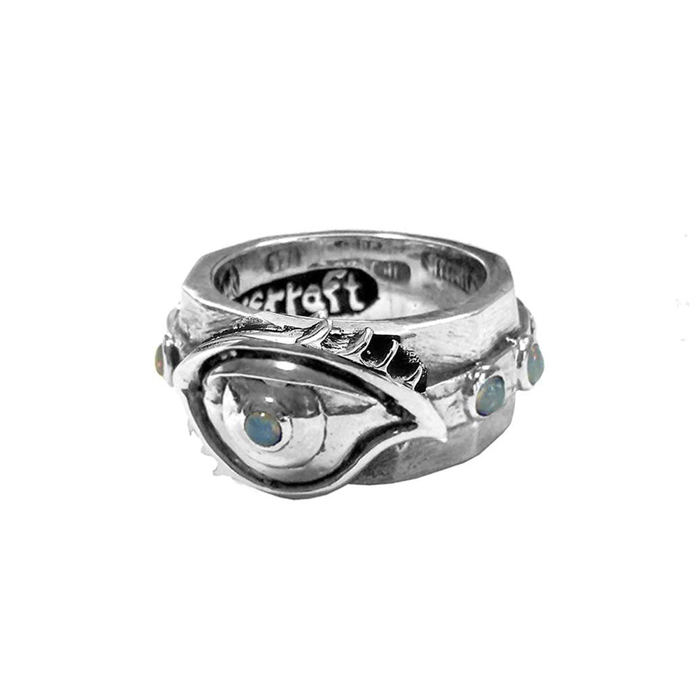 Elfcraft Ring Third Eye Opale Sterling Silber Massiv Unisex