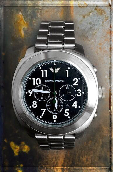 Emporio Armani Chronograph Edelstahl Delta Sport AR6056 Detail