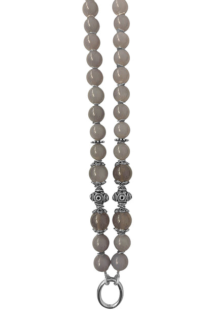 Lange Ethno Boho Achat Kette Silberperlen Sterling Silber Unikat Schmuck Reichenberger
