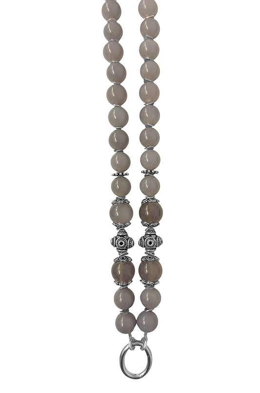 Lange Ethno Boho Achat Kette Silberperlen Sterling Silber Unikat Schmuck Reichenberger