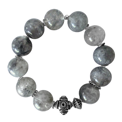 Armband Ethno | Quarz Grau | Sterling Silber