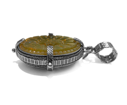 Gem Kingdom Anhänger Doppelseitig Bohemian Kristallglas 925 Sterling Silber