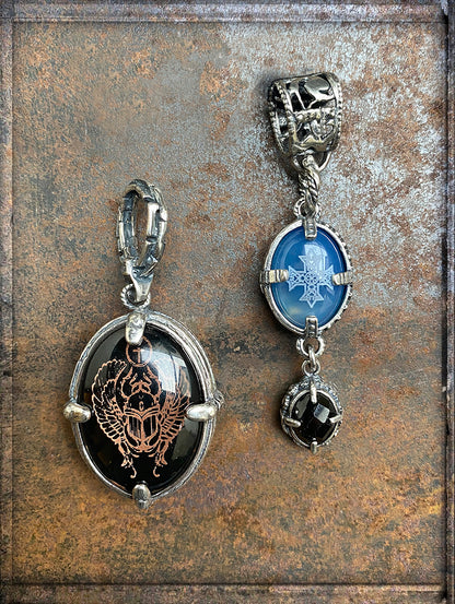 Gem Kingdom Talisman-Anhänger Skarabäus Kreuz-Motiv Schmuck Reichenberger 925 Sterling Silber