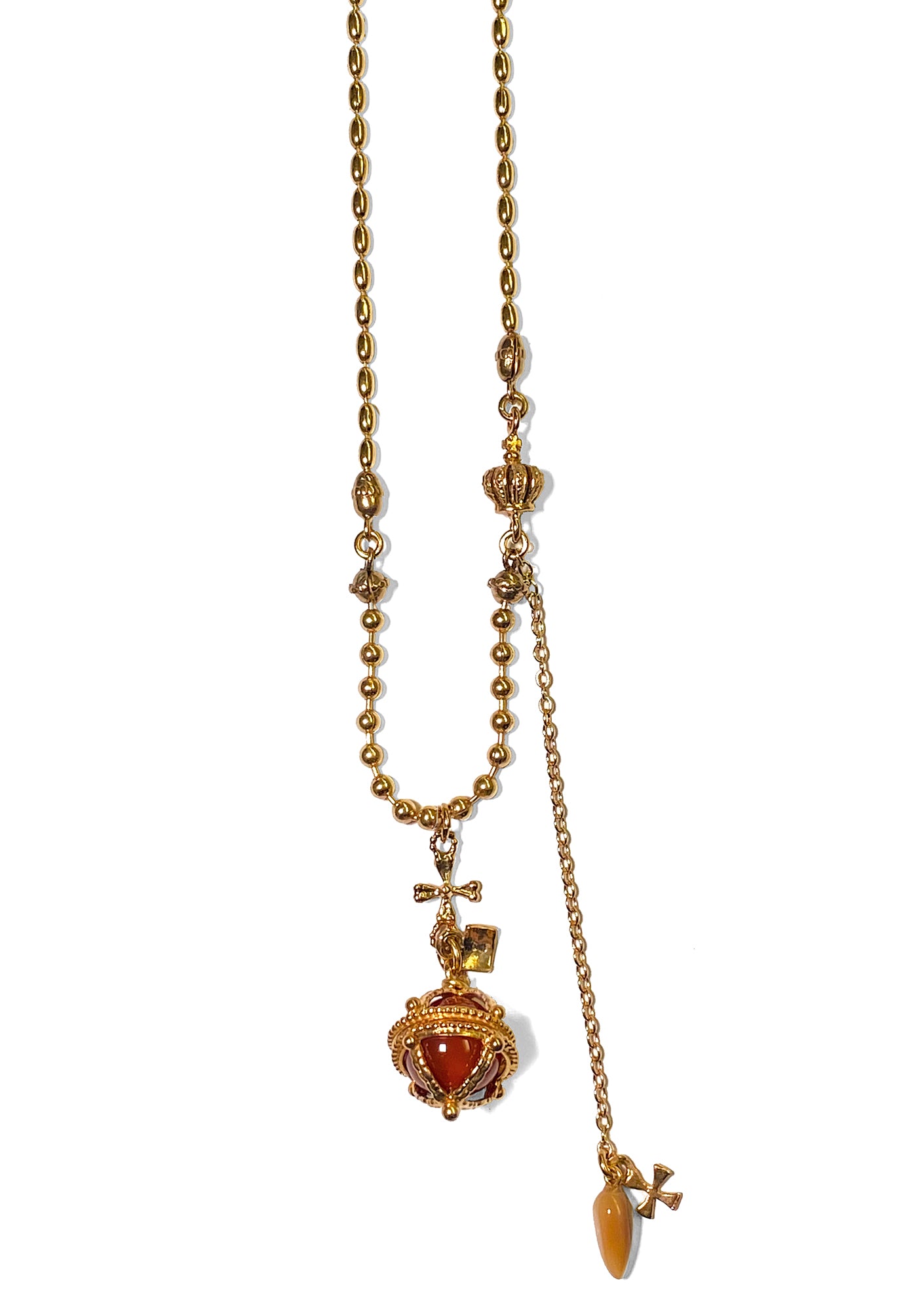 Gem Kingdom Erbskette Bronze Gold Plattiert Carneol Anhänger Alchemy  Of Soul Kollektion