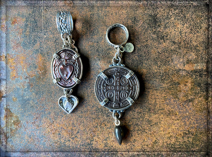 Gem Kingdom Herz-Anhänger Münze Perlmutt Grau Sterling Silber