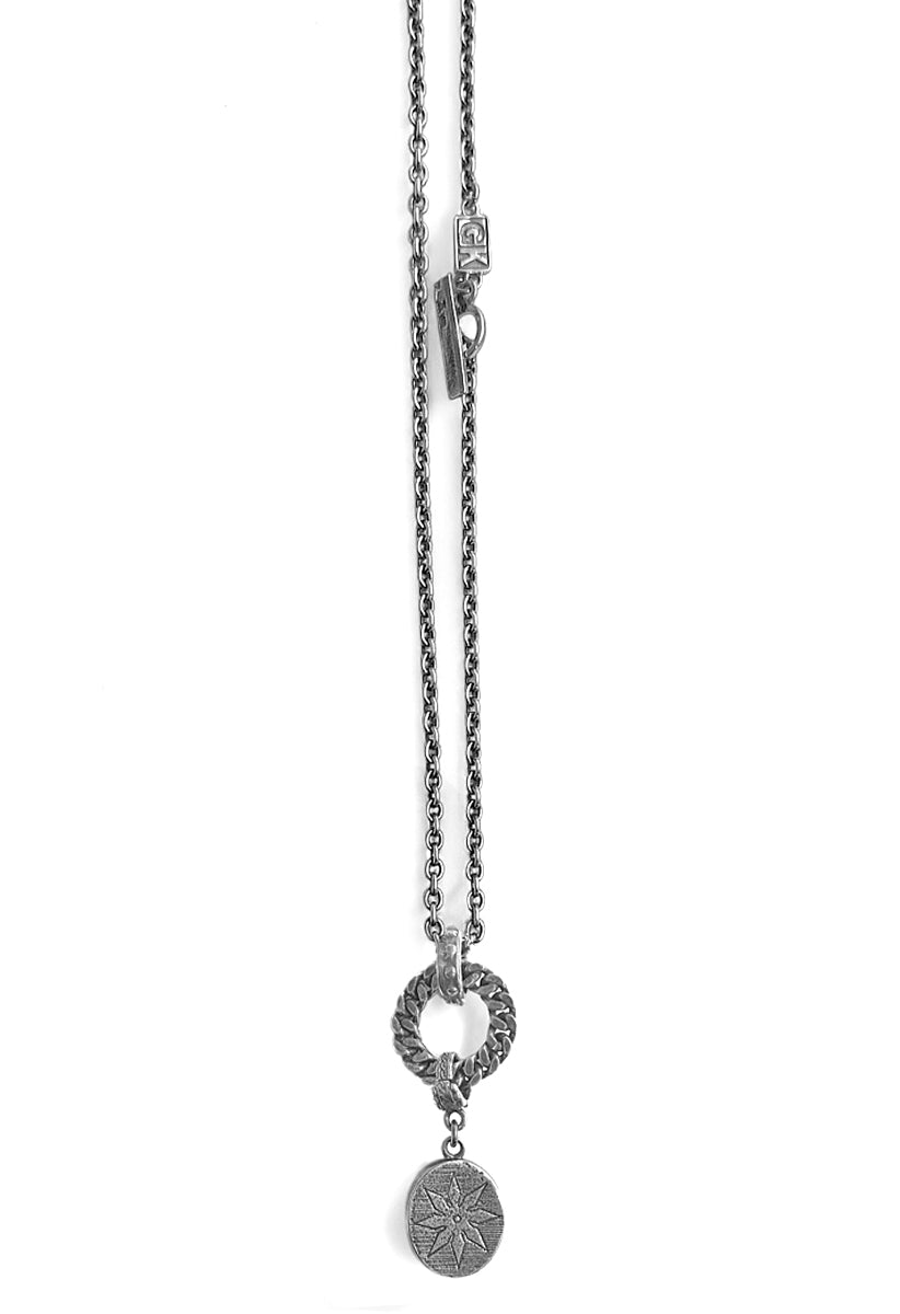 Gem Kingdom Kette Nerolith Coral Kreuz Anhänger Sterling Silber Unisex