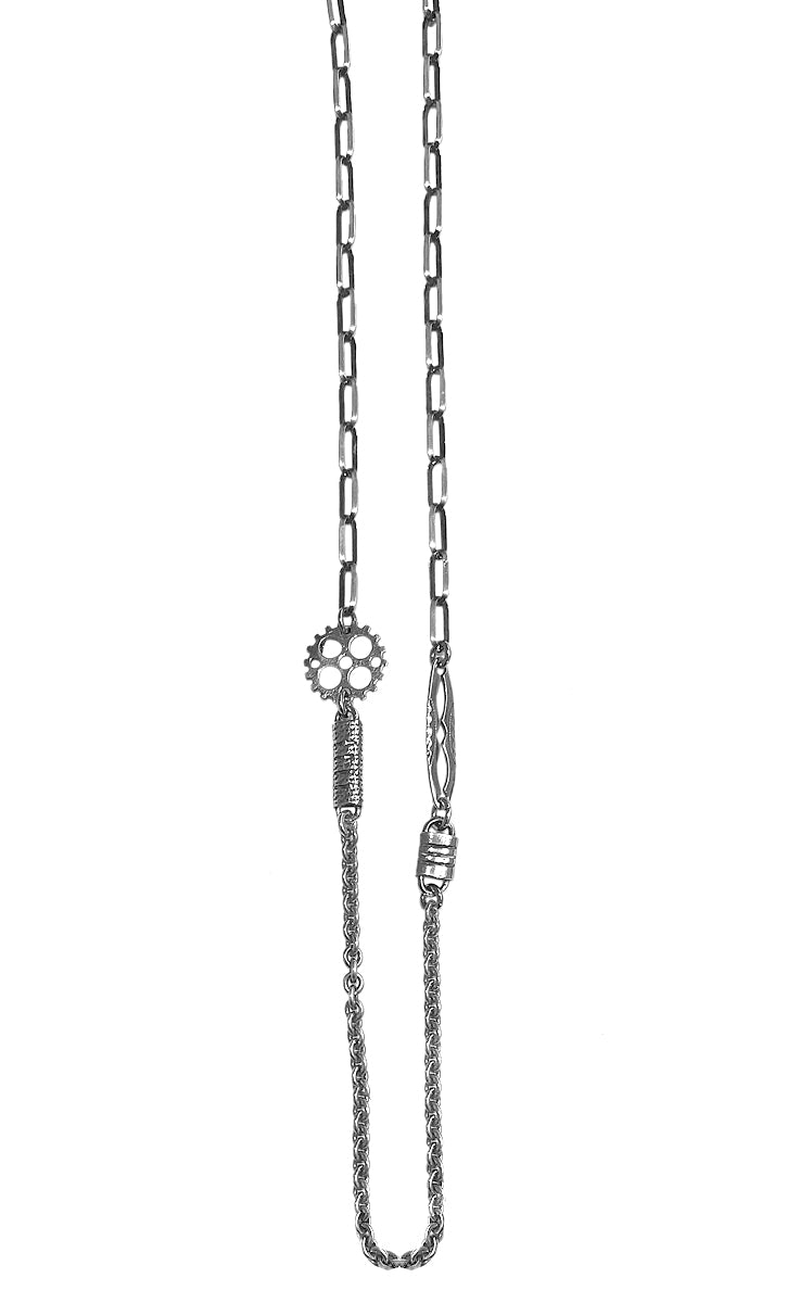 Gem Kingdom Kette Metropolis 925 Sterling Silber Verschiedene Kettenelemente 50 cm Lang