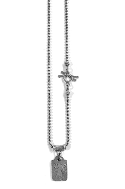 Gem Kingdom Kugelkette Plakette Graviert Unicorn 925 Sterling Silber Unisex Rebel-Rebel-Kollektion