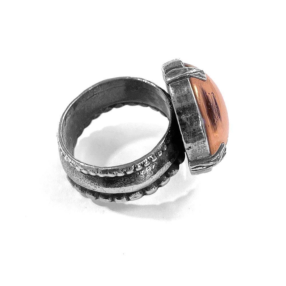 Gem Kingdom Ring Sweet-Dreams-Kollektion Bohemian Kristallglas Handgraviert 925 Sterling Silber
