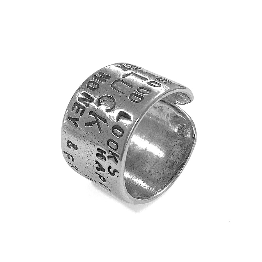 Gem Kingdom Spruchring Words Luck Sterling Silber Unisex
