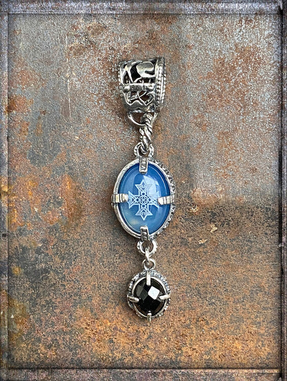 Gem Kingdom Talisman-Anhänger Naturstein Blau Grün Schmuck Reichenberger 925 Sterling Silber