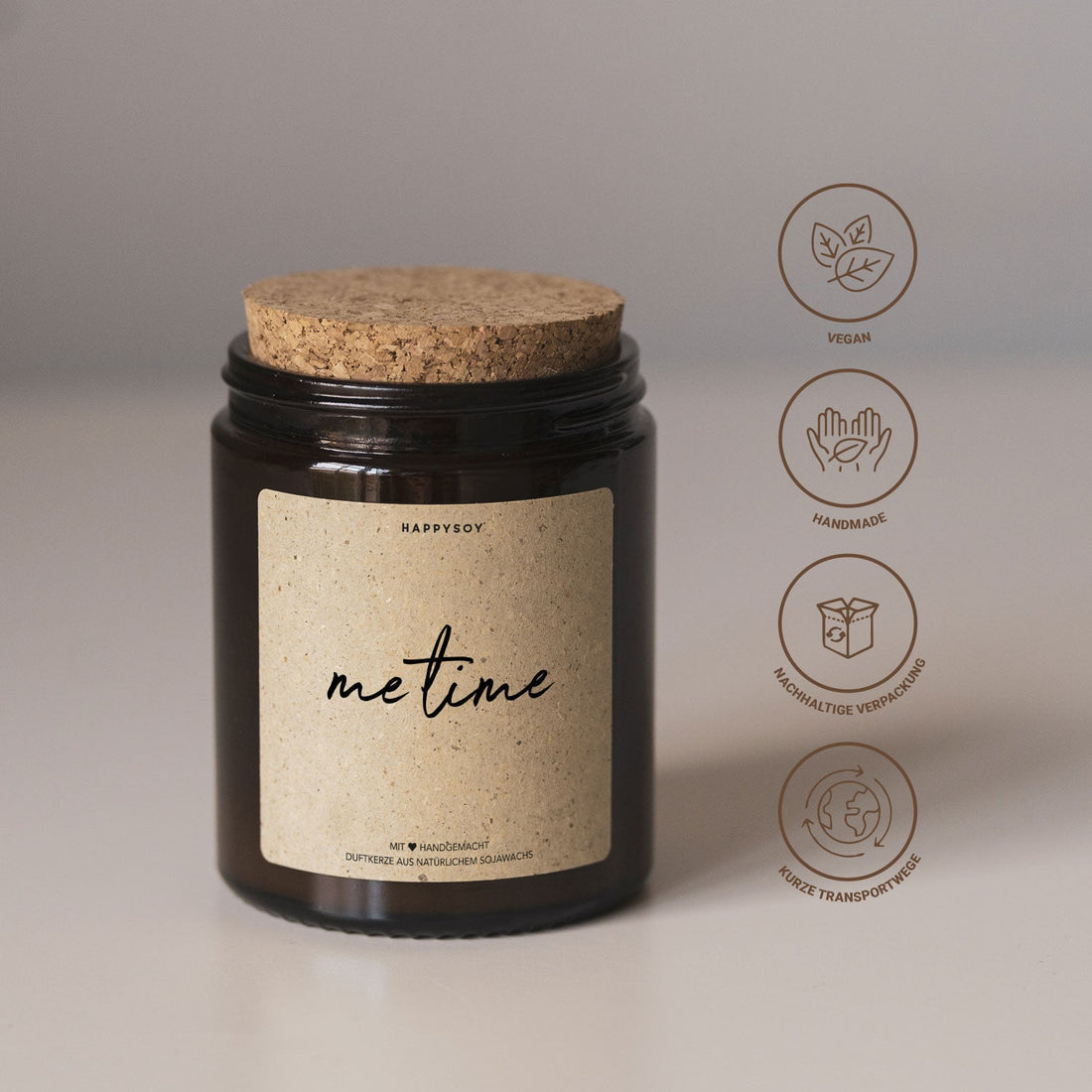 Happysoy Duftkerze Spruchkerze Vegan Me Time