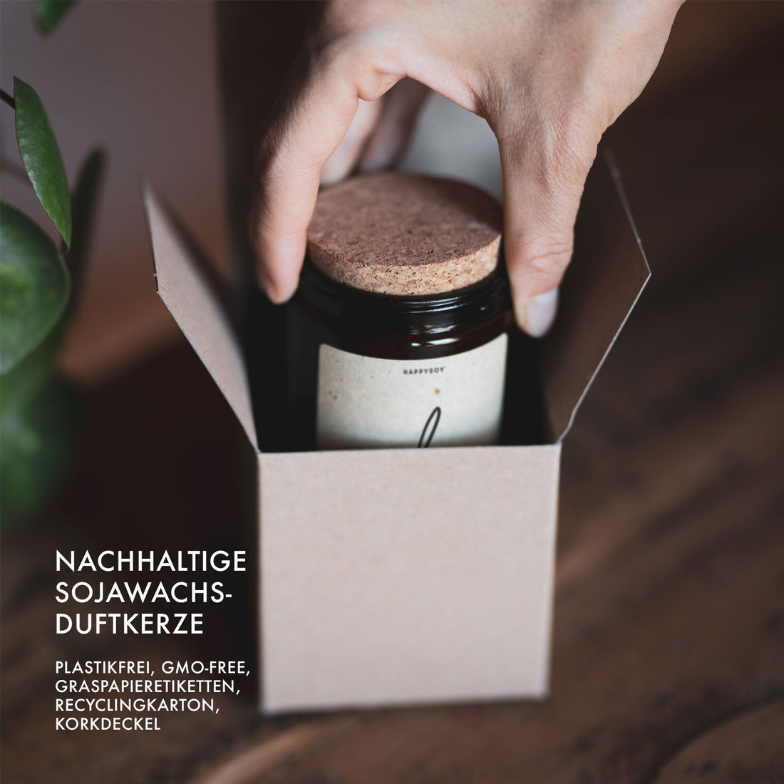 Happysoy Duftkerze Spruchkerze Vegan Sojawachs Calm
