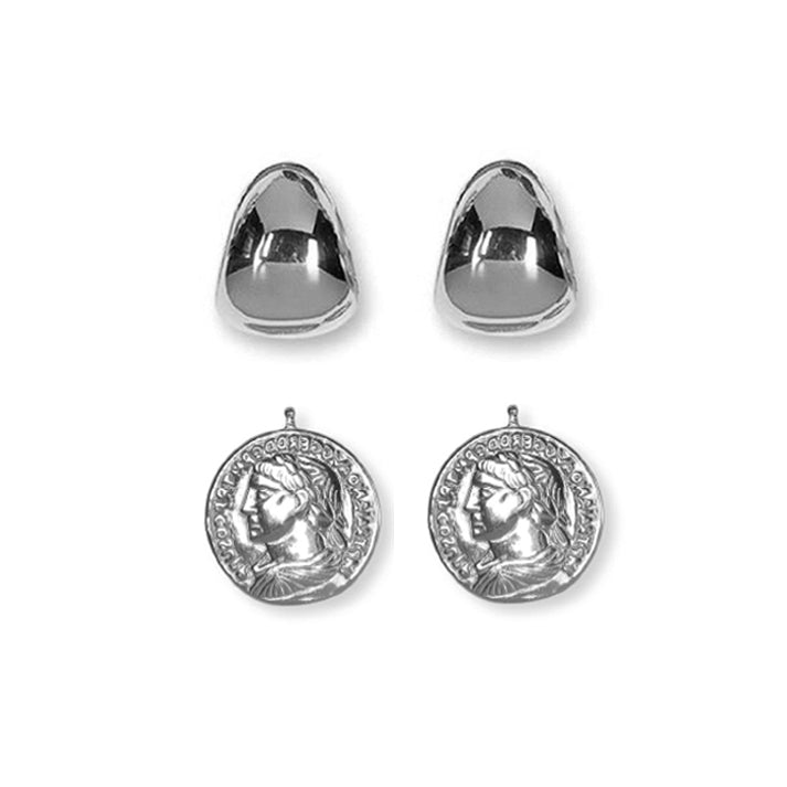 Heide Heinzendorff System-Creolen Eva Einhänger Münzen Klein 925 Sterling Silber