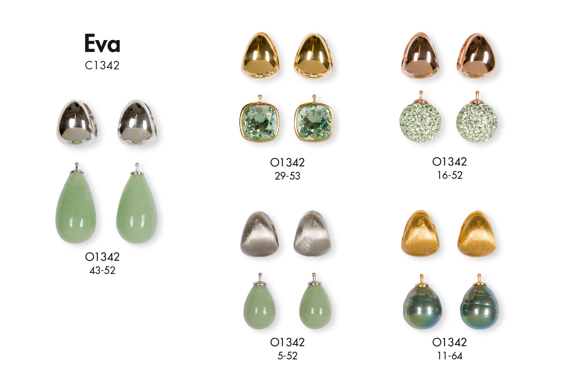 Heide Heinzendorff System-Creolen Eva Gold Plattiert 925 Sterling Silber Wechselsystem-Einhänger Varianten