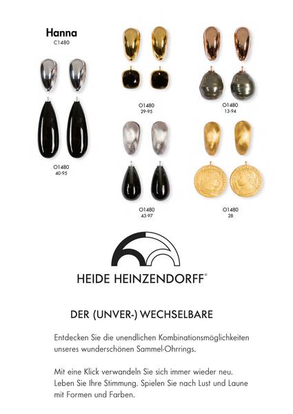 Heide Heinzendorff System-Creolen Hanna 925 Sterling Silber Rhodiniert Gold Plattiert Rosévergoldet