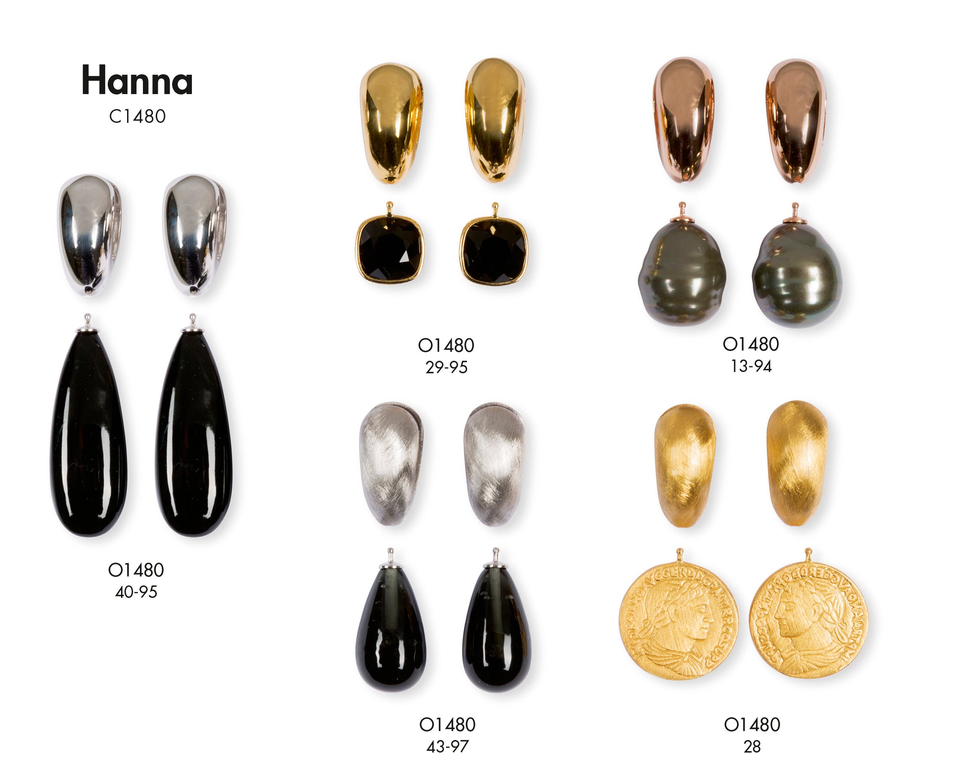 Heide Heinzendorff System-Creolen Hanna 925 Sterling Silber Rhodiniert  Vergoldet Varianten