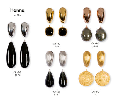 Heide Heinzendorff System-Creolen Hanna 925 Sterling Silber Rhodiniert  Vergoldet Varianten