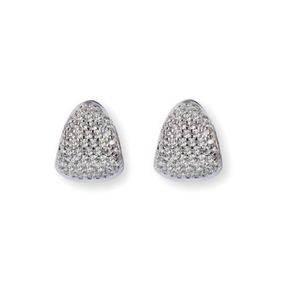 Heide Heinzendorff System-Creolen Lena Pavé-Zirkonia 925 Sterling Silber Rhodiniert 
