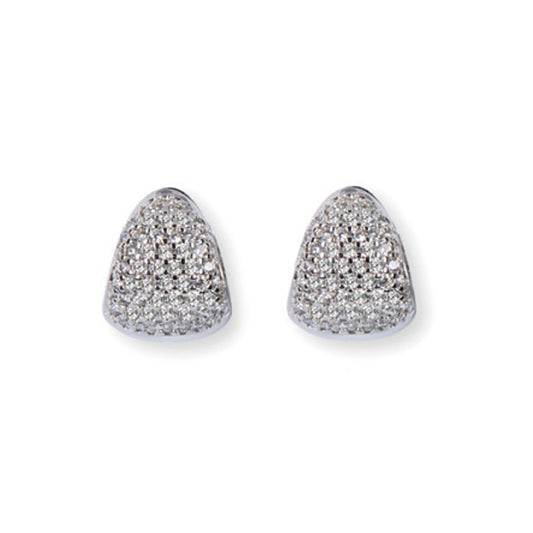 Heide Heinzendorff System-Creolen Lena Pavé-Zirkonia 925 Sterling Silber Rhodiniert 
