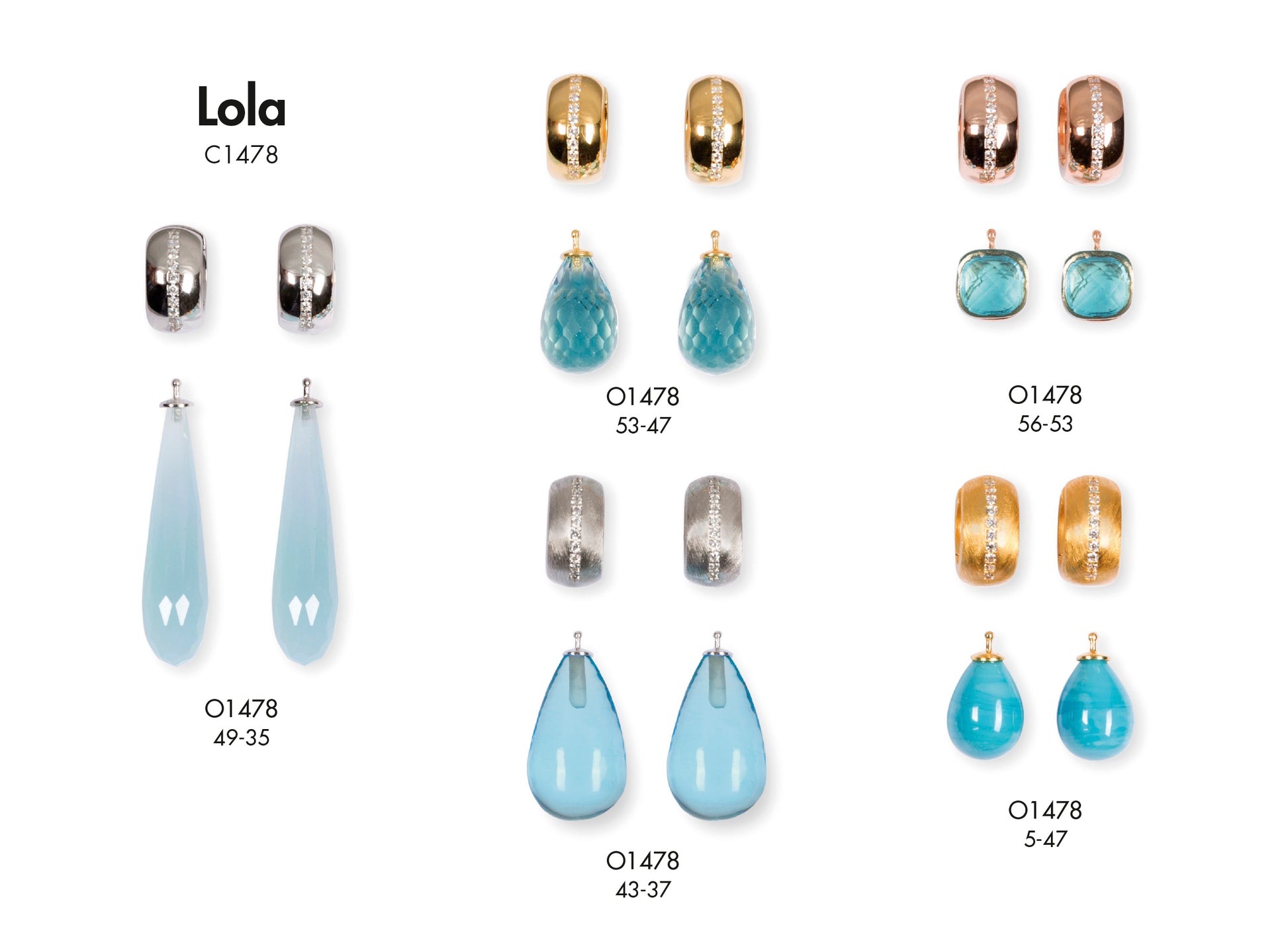 Heide Heinzendorff System-Creolen Lola Pavé Zirkonia 925 Sterling Silber Rhodiniert  Vergoldet Roséplattiert Varianten