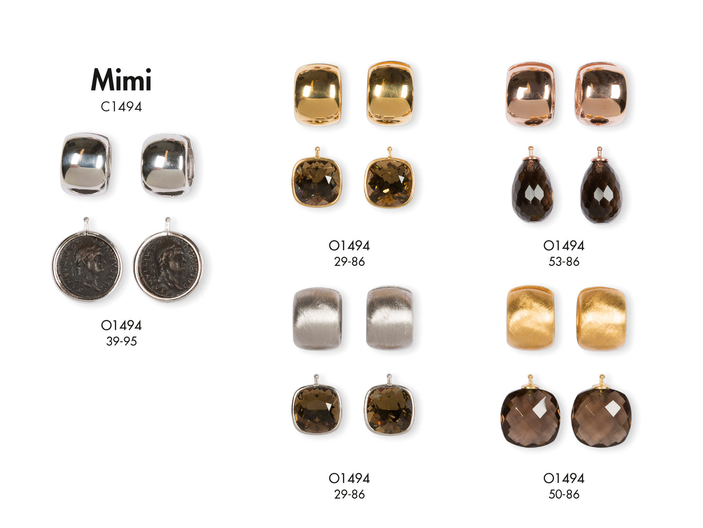 Heide Heinzendorff System-Creolen Mimi 925 Sterling Silber Gold Plattiert Rosévergoldet Varianten