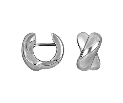 Heide Heinzendorff System-Creolen Mischa 925 Sterling Silber Rhodiniert Seitlich