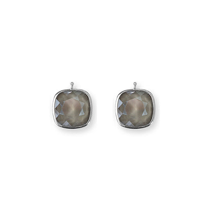 Heide Heinzendorff Wechselsystem-Einhänger Quarzglas Facettiert Grau 925 Sterling Silber E29