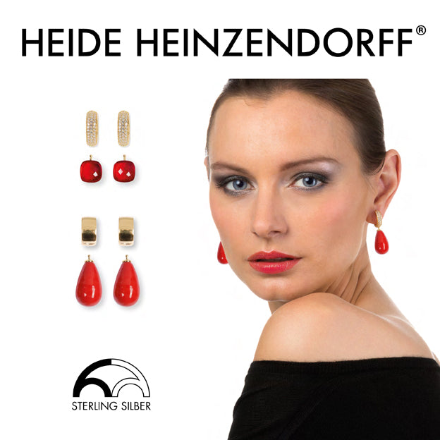 Heide Heinzendorff Creolen Wechselsystem-Einhänger Sterling Silber Rhodiniert Vergoldet