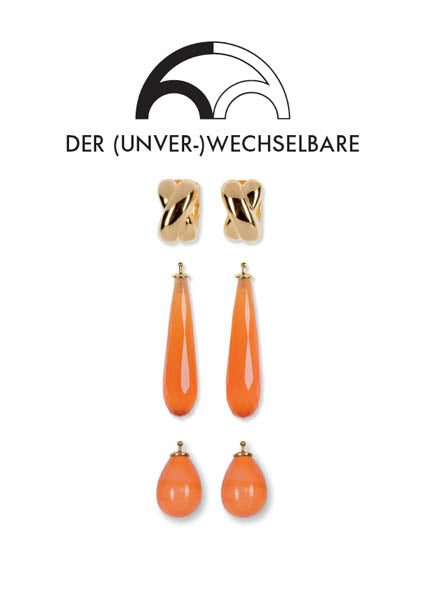Heide Heinzendorff Wechselsystem Creolen Einhänger 925 Sterling Silber Rhodiniert Vergoldet Rosévergoldet