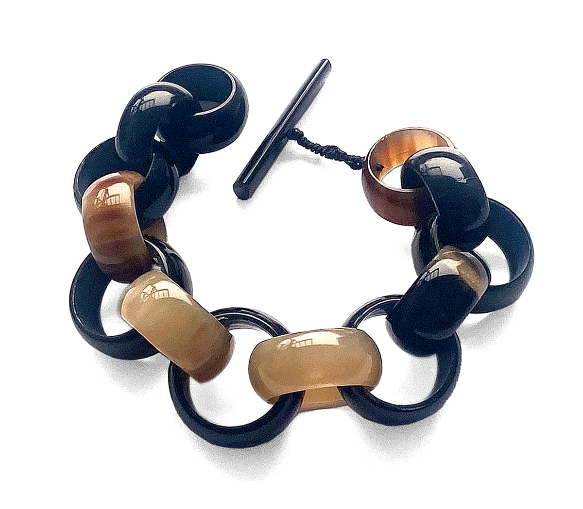 Armband Hornglieder Rund Unikat