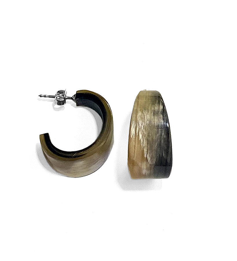 Horncreolen Klein Breit 30 mm Unikat Seitlich