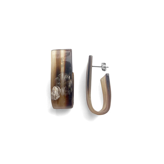 Horncreolen Oval Breit 40 mm Unikat Seitlich