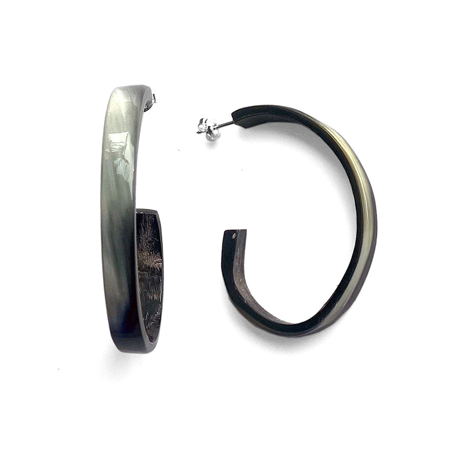 Horncreolen Oval 60 mm Dunkel Seitlich