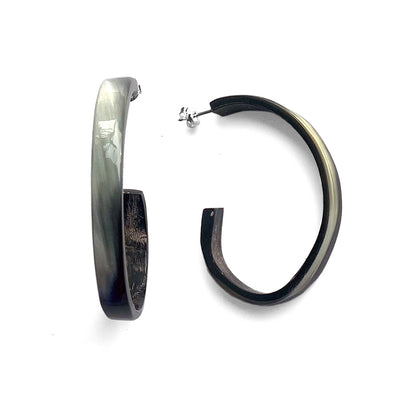 Horncreolen Oval 60 mm Dunkel Seitlich