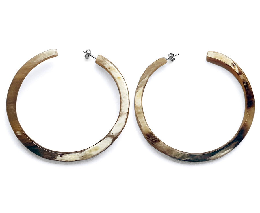 Horncreolen XL Groß 90 mm Rund Unikat