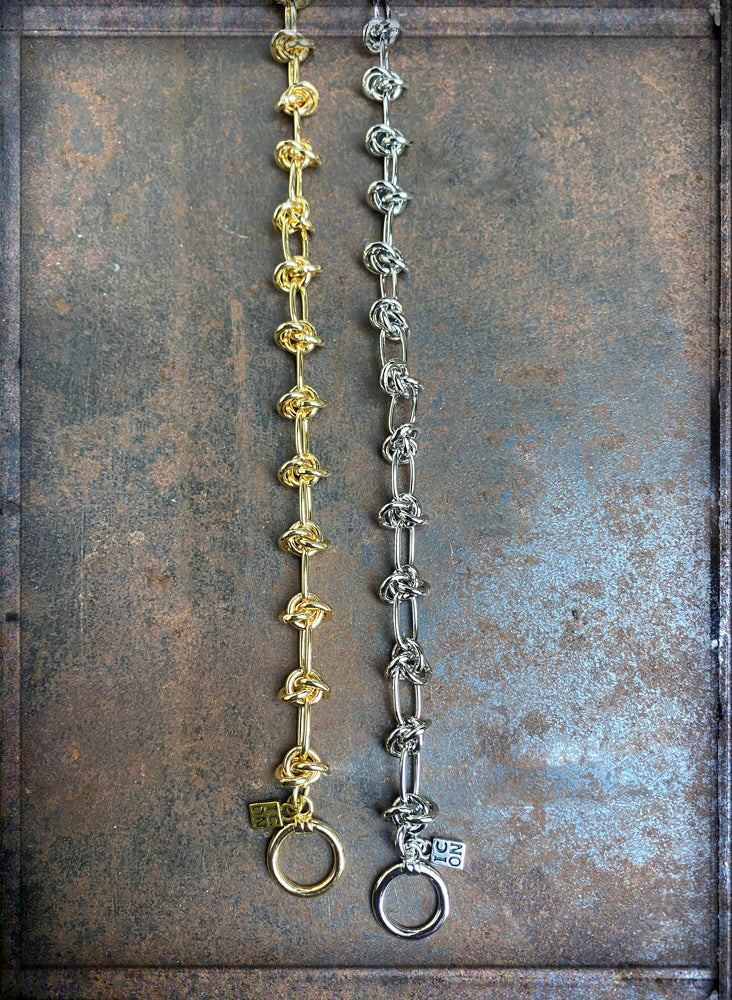 ICON Design Living Armband Knoten-Design Vergoldet Versilbert