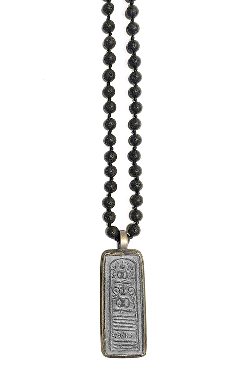 ICON Design Living Buddhakette Lavasteine 8 mm 90 cm Lang Unisex